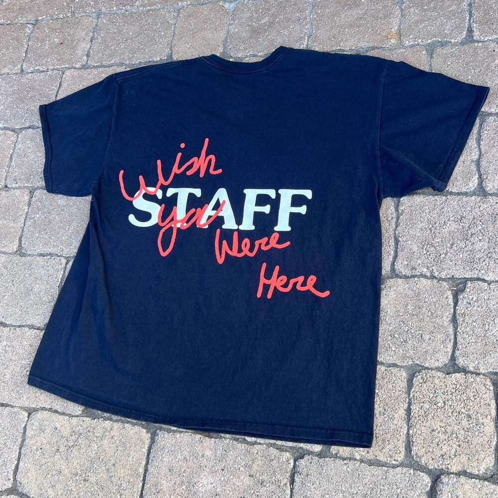 Travis Scott Astroworld Wish You Were Here Tour Staff T-Shirt Black XL